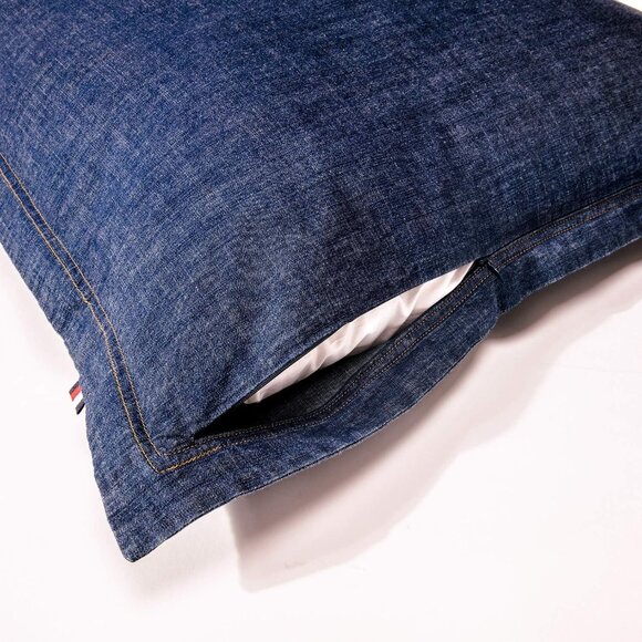 ATLINIA Linen Pillow King Sham / ELEGANT LIFE HOME Cotton Denim Pillow Cover - Picture 12 of 13